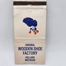Vintage Matchcover Original Wooden Shoe Factory Holland Michigan picture