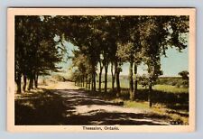 Thessalon Ontario- Canada, Scenic View Of Road, Antique, Vintage Postcard picture