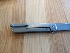 QUIET CARRY IQ Titanium Bead Blasted Frame Lock Knife Satin Elmax Blade picture