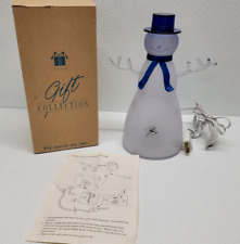 2001 Avon Brilliant Snowman Tabletop Lamp - Winter Christmas Gift Collection picture