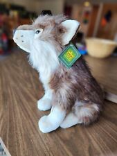 Sitting Wolf Stuffed Animal, Wild Republic, NWT, Plushie Stuffie 15” Retired picture