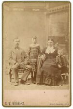 CIRCA 1890'S RARE CABINET CARDS Biracial Family Native American C.T. Wilkins CO picture