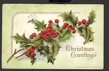 USA - Old Christmas greetings postcard - 1908.  (46) picture