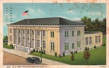 Postcard IL Bloomington Illinois U.S. Post Office 1935 Linen Vintage PC f2556 picture