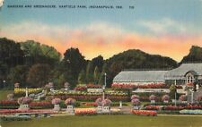 Indianapolis IN Indiana, Gardens & Greenhouse Garfield Park, Vintage Postcard picture