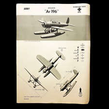 WWII German Reconnaissance Fighter Arado Ar 196 Aviation W.E.F.T.U.P. ID Poster picture