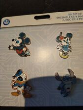Disney Parks 4 pin set ROBOT Mickey Minnie Donald Stitch - booster pack - NEW picture
