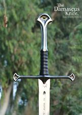 Handmade Steel Anduril Narsil Replica Sword From LOTR With Scabbard-Gift For Him picture
