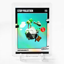 STOP POLLUTION Sustainability Art Card 2024 GleeBeeCo Holographic #STSS picture