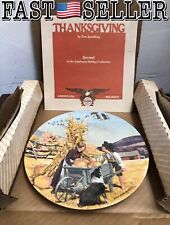 1979 Knowles Americana Holidays Collection Collector Thanksgiving Plate W/ Box picture
