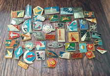 Vintage Soviet space badges of the USSR 47 pcs soyuz rocket satellite and others picture