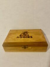 Aggies Wooden Box With Lid & Latch Closure | Tabletop | Keepsake picture