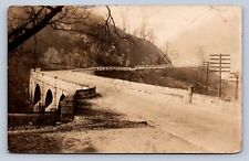 J87/ St Clairsville Ohio RPPC Postcard c1910 National Road? Bridge Ferren 143 picture