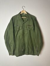 Vintage 60s OG 107 Cotton Sateen US Army Shirt Field Size 16 1/2x36 Vietnam picture