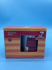Vintage Peanuts Snoopy Sleeping On Doghouse Coffee Mug New In Box picture