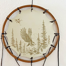 Native American Buckskin Burning By BLASCHKE '95 WI Hanging Dream Catcher Eagle picture