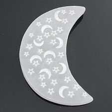Selenite Crystal Crescent Moon 10cm Charging Energy Plate MOROCCO #0041 picture