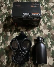 MIRA Safety CM-7M Military CBRN Black Gas Mask with Canteen Water Bottle picture