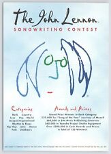 Adv~John Lennon Songwriting Contest~Application & Rules On Back~Continental PC picture
