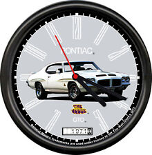 Licensed 1971 Pontiac GTO  The Judge Muscle Car General Motors Sign Wall Clock picture