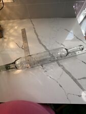 20” Vtg Glass Pastry Rolling Pin / Add Ice Or Cold Water picture