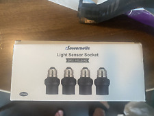 DEWENWILS 4 Pack Light Sensor Socket Dusk to Dawn Sensor Light Bulb Socket Black picture