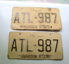 Pair of New Jersey Garden State License Plates ATL-987 picture