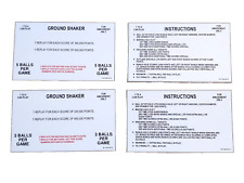 Nitro Ground Shaker (BALLY 1980) SCORE CARDS-6 card set picture