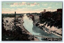 c1910 View of Erie Canal from NYC Bridge Lockport New York NY Vintage Postcard picture