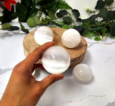 SELENITE SPHERE NATURAL CELENITE CRYSTAL ORB BALL SMOOTH POLISHED FOR HEALING picture