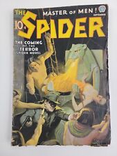 The Spider Pulp Magazine September 1936 Howitt Menace Cover picture