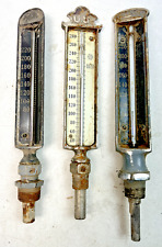 Antique Industrial Water Boiler Temperature Gauges - Lot of 3 picture