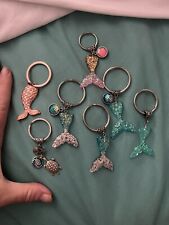 lot of 7 Mermaid Tail Key Chain ls Charm Pendant Keychain & sea turtle x 1 New picture