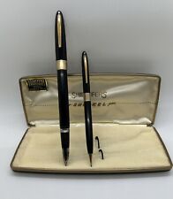Vintage Shaeffer’s White Dot Snorkel Fountain Pen & Pencil Set. Works picture