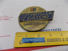 Chrysler Airtemp Air Conditioning Brass Fender Badge picture