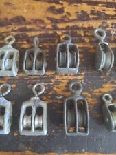 Lot Of 12  Single And Double Metal Pulleys picture