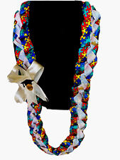 Graduation Lei. Autism awareness lei. Ships From USA In 2 Days picture