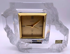 Mikasa Hoya Crystal Alarm Desk Mantel Clock Vintage Japan picture