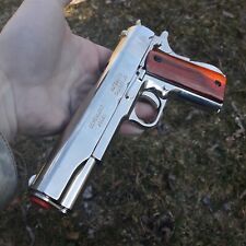 Denix Replica Non-Firing M1911A1 Pistol NIckel Metal Construction And Wood Grips picture