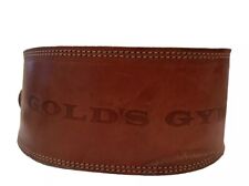 Vintage Gold's Gym Brown Leather Weight Lifting Belt Nice picture