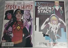 edge of spider-verse 2 1st print & Spider-Women Alpha 1 Variant Stacey Lee NM picture
