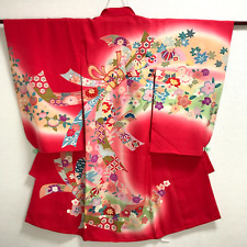 Japanese  Vintage Children's Kimono for girls Length 39