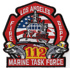 LAFD Marine Task Force 112 Fire Harbor Unit Sharks NEW Patch picture