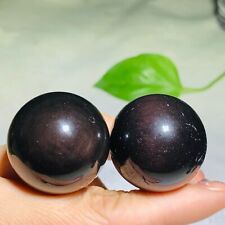 89g 2pcs Rare Natural Colored Obsidian Crystal Ball Quartz Crystal Energy Ball picture