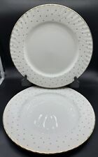 Laura Ashley Fine China STARLIGHT Gold Stars Dinner Plates Staffordshire England picture