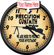 Personalized Custom Gunsmith Firearms Rifle Gun Shop Sales Retro Wall Clock picture