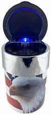 Portable Car Travel Cigarette Cylinder American Eagle Ashtray Holder Cup LED picture