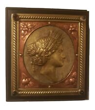 French Relief Ceres  Hand Crafted On Cooper Brass antique sculpture plaque picture