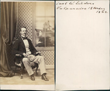 Carl W. Lüders, Valparaiso, March 18, 1862 Vintage CDV albumen business card picture