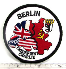 Vintage Checkpoint Charlie Berlin Wall Germany Patch Cold War Crossing Point picture